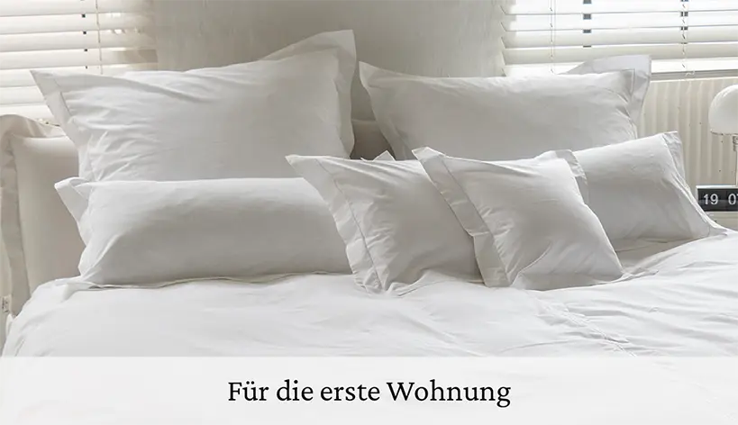 Fur die erste Wohnung Bettwaesche Perkal
